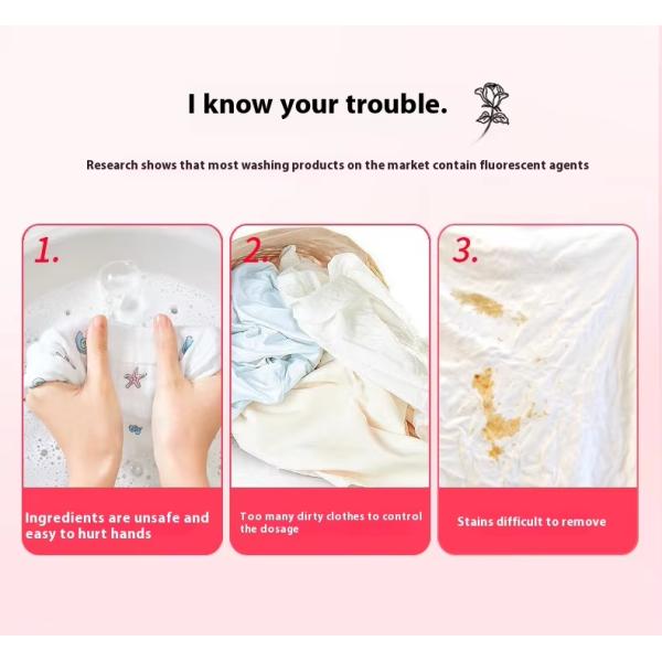 8g Clean Laundry Pods Blue Red Yellow Washing Machine Pods For Sensitive Skin