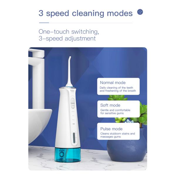 Professional Cordless Dental Oral Irrigator 300ML For Teeth 3 Modes Gum Massage