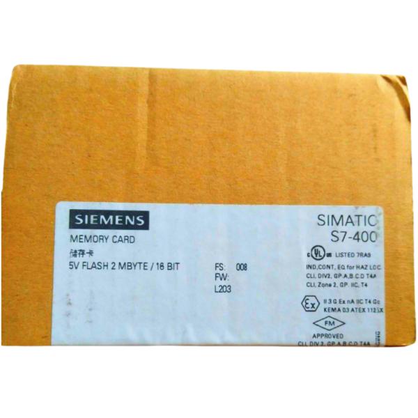 Siemens 6ES7952-1KL00-0AA0 SIMATIC S7 MC952 Memory Card, Long, Flash EPROM, 2MB memory card for S7-400, long design, 5V