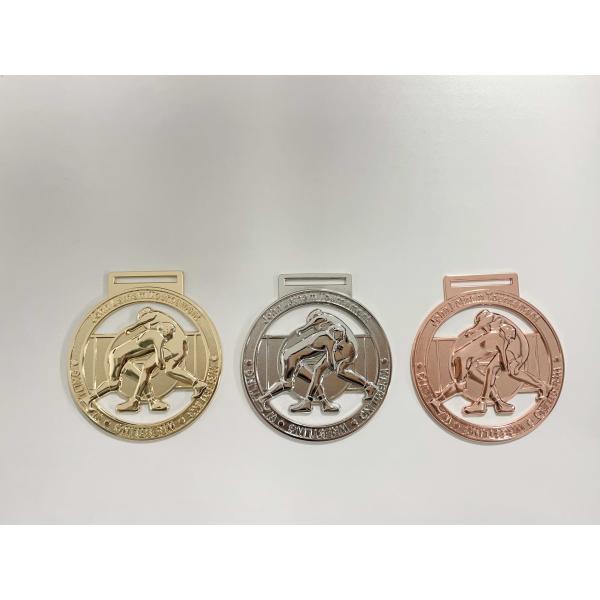 School 3D Custom Die Cast Zinc Alloy Gold Silver Red Bronze Custom Soccer Medals