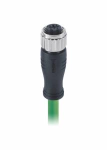 EMI Shielded Free End M12 Ethernet Connector D Code With Cat5e S / FTP Cable