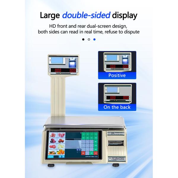 Maximum Range 30kg Intelligent Bar Code Table Scale SHW-TMF6 with 10/7 Inch Display