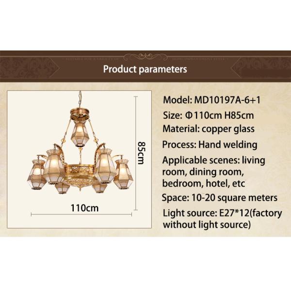 Large Gold Brass Antique Copper Chandelier For Church Villa Luxury Decorative Lighting