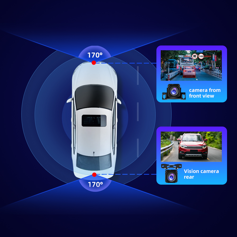 9" IPS/QLED Touch Screen Android 12 Car Radio with GPS Wifi Rear Camera and BT FM RDS