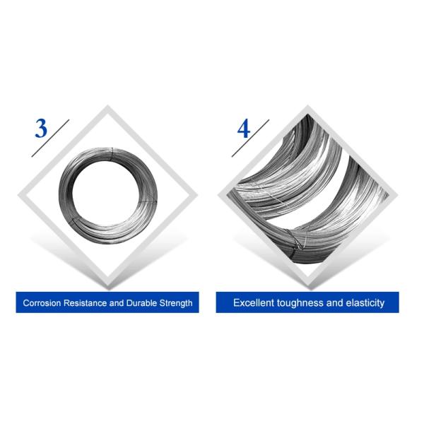 Hardware Galvanized Steel Rope Wire 12 Gauge Iron In Silver Color Q235