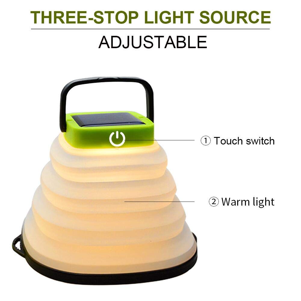 Outdoor Portable Solar Lamp Solar Powered Collapsible Lantern Customized