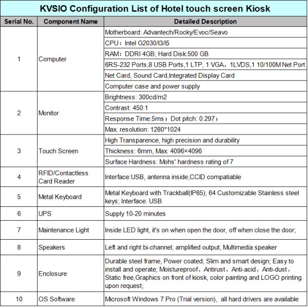 Dust Proof Hotel Self Service Kiosk , Hotel Check In Kiosk With HD Touch Screen
