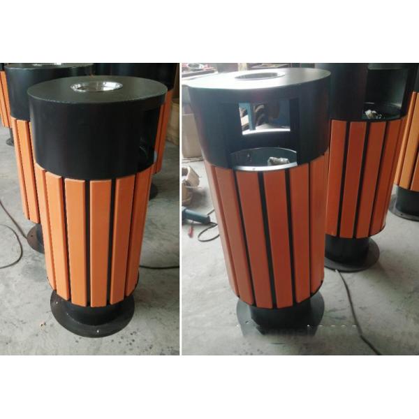 Outdoor Wood Trash Can Waste Recycle Bin Recycled Plastic Trash Cans