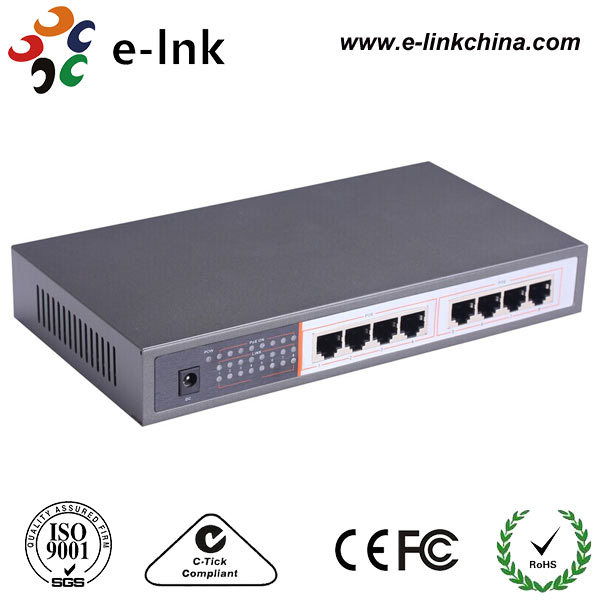 Gigabit Ethernet POE Power Over Ethernet Switch 8 Port For POE IP Cameras