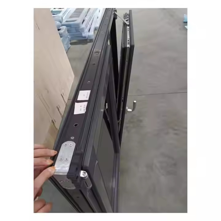 Dark Grey Tilt And Turn UPVC Windows Tempered Double Glass Window Replacement