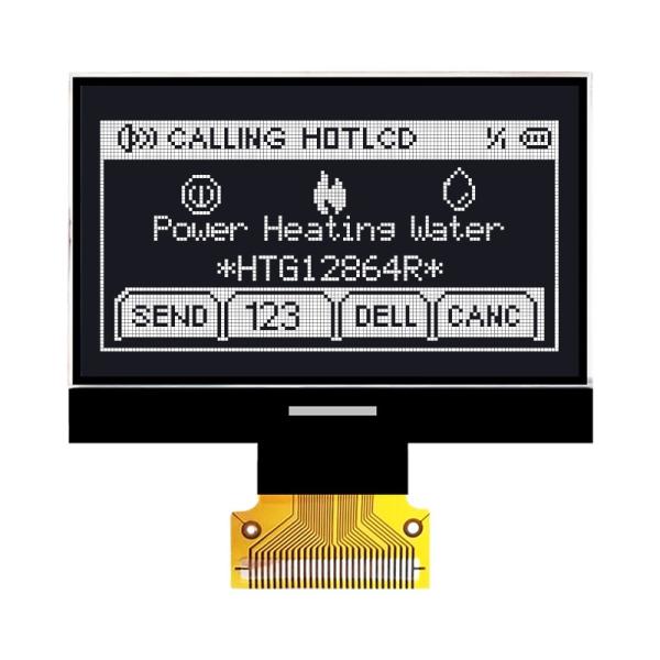 Graphic 128X64 COG LCD Module ST7565R Positive Gray Reflective