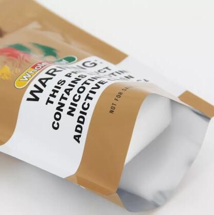 Custom Clear Window Mylar Foil Plastic Packaging Pouch Tobacco Bag