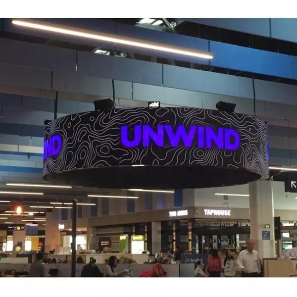 P2.5mm Modular LED Display Panels 320x160mm Slim Hanging Curve