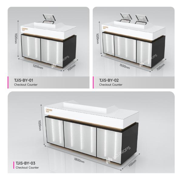 Professional Supplied Luxury Retail Checkout Counter Cash Desk For Beauty And Fragrance Shop Display