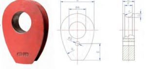 GB/T 5974.2 ISO 9001 Cast Steel Solid Wire Rope Thimble 32mm