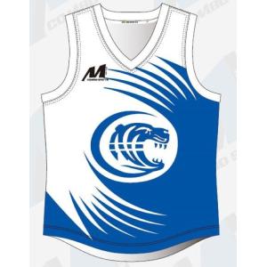 China Custom Sleeveless Personalised Afl Guernsey , BSCI 300gsm Mens Tank Singlets wholesale