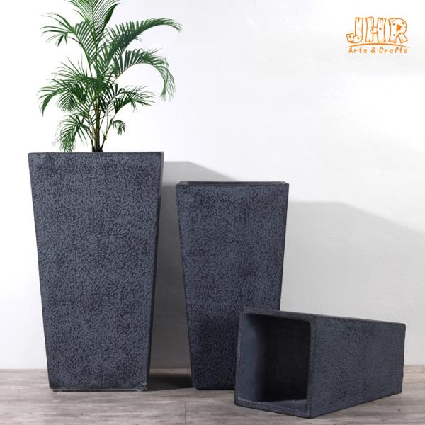 MGO Garden Pots Clay Flower Pots Outdoor Tall Planter Resin Pots for Flowers Modern Planters