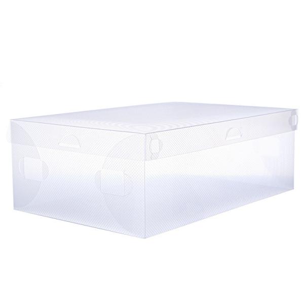 Wholesale Spot Goods Fold Plastic Transparent Eco-friendly Shoe Packaging Box