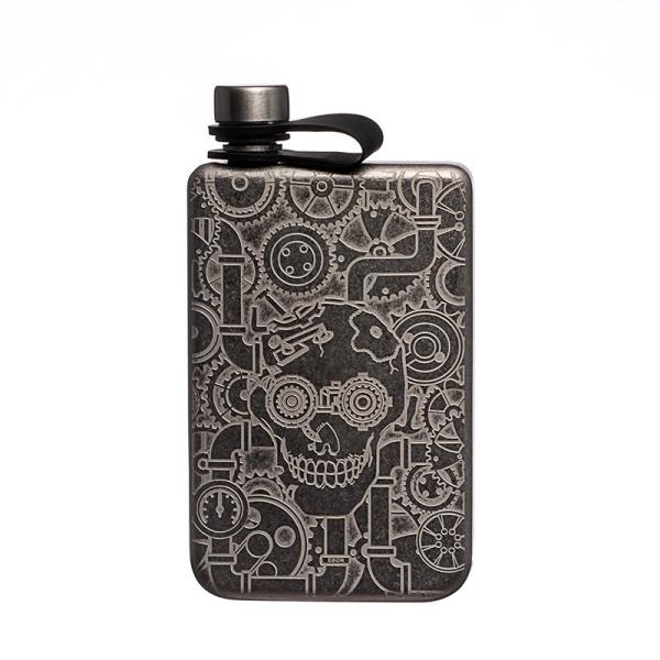 Quality Silver Flask Polished Stainless Steel Hip Flask With Screw Top for Alcohol Liquor Flask for Men for sale