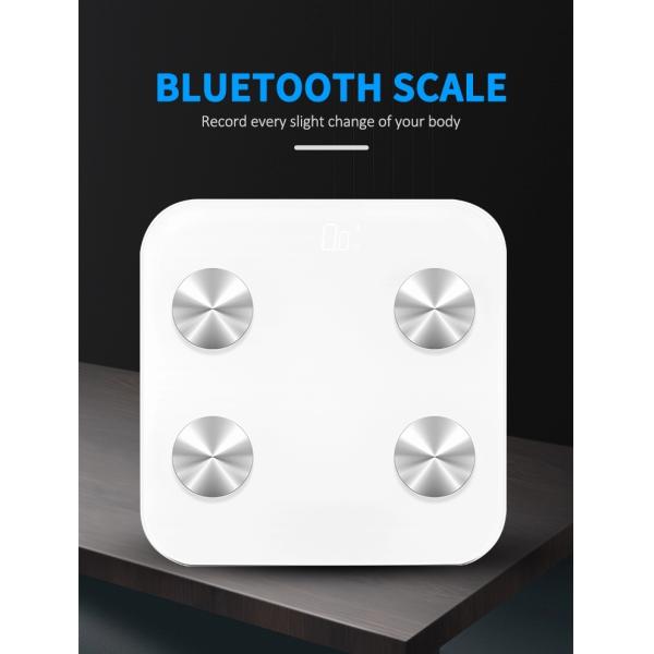 6MM Glass Platform USB Rechargeable Smart Bluetooth BMI Scale