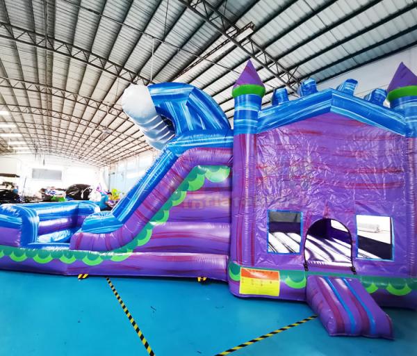 Quality Custom Size Inflatable Bounce House With Water Slide for sale
