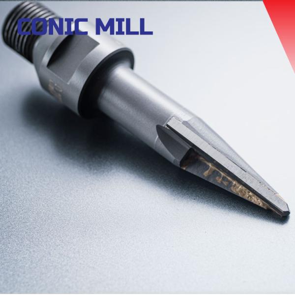 HIGH SPEED STEEL Conic Mill Bit 3mm Tip for CNC Engraving Machine on Granite Marble