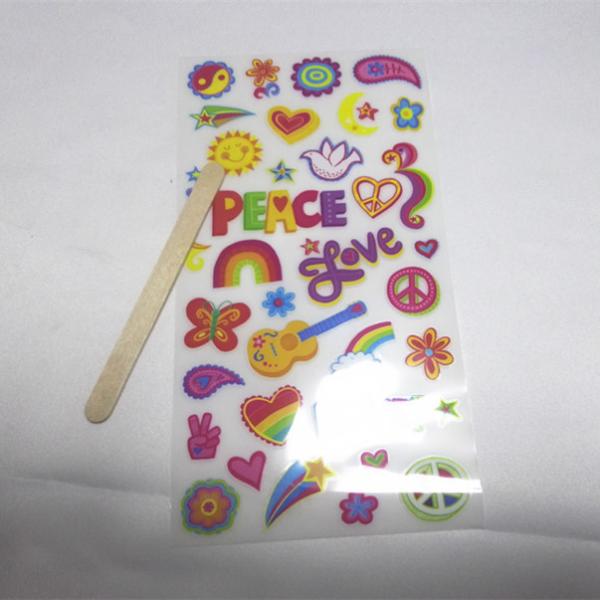 Rub On Transfer Tattoo Stickers with Eco-friendly Custom Paper Stickers Washable and Non-toxic