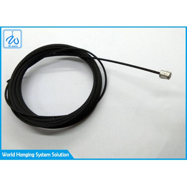 Custom Wire Rope Assembly Black Coating Aircraft Cable Assemblies With Terminals
