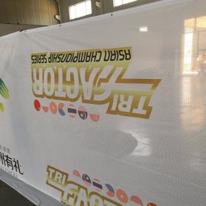 Waterproof Fence Mesh Banners , Construction Mesh Banners Eco Friendly UV
