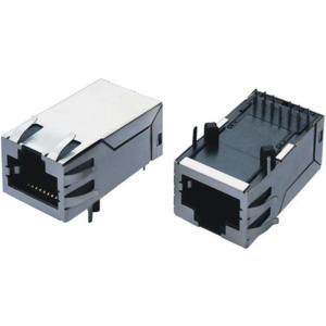 China 1000m 8P8C 1X1 Entire Shielded Female PCB Mount RJ45 Stecker wholesale