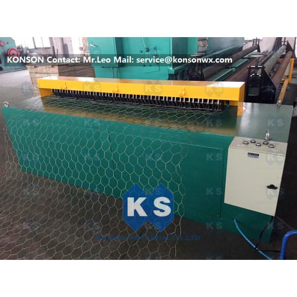 Customized High Efficiency Gabion Box Machine With PLC 100 * 120mm Mesh Size