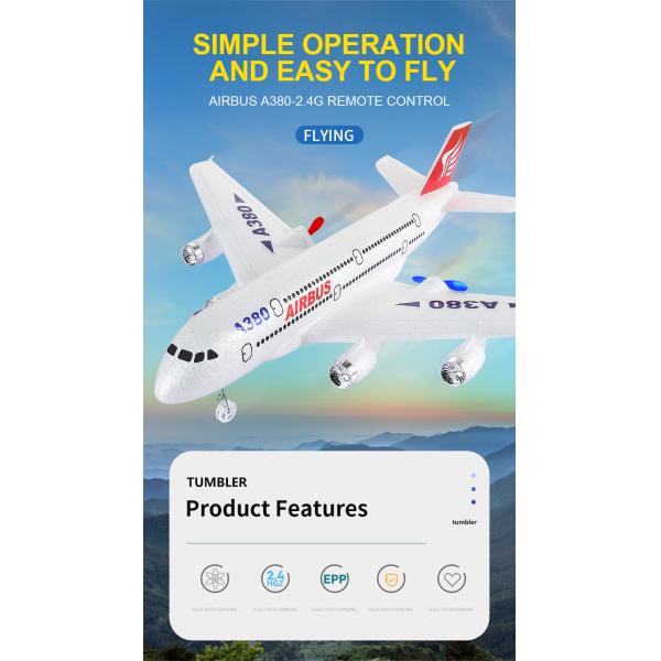 Features Auto Return 2.4 G Durable Styrofoam Airplane 70g Remote Control Model Toy Helicopter A380 Rc Aircraft Plane 110m Box