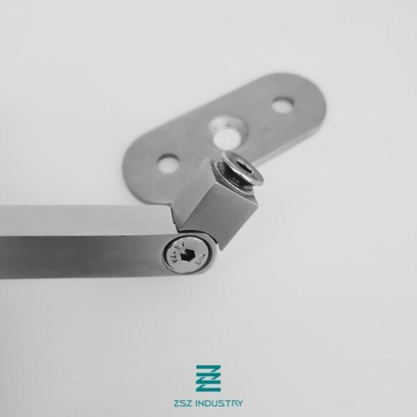 Stainless Steel 304 / 316L Handrail Brackets Wall Bracket For Flat Satin Polished Handrails H50mm X W80mm