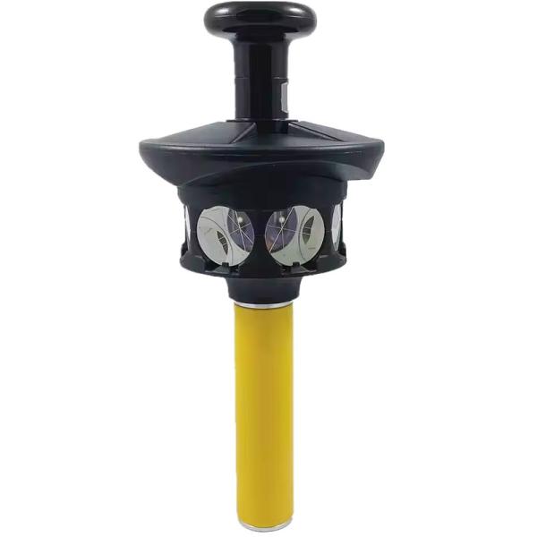 360 Degree Prism Silver Plated For Trimble Total Station 5/8"X11 Female Thread With 10cm Extend Section Pole