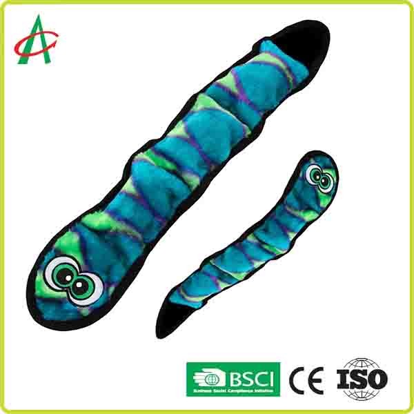 China ASTM Interactive Puppy Toy , BB Squeaky Snake Dog Toy wholesale