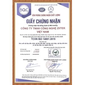 CÔNG TY TNHH CÔNG NGHỆ ZIITEK VIỆT NAM Certifications