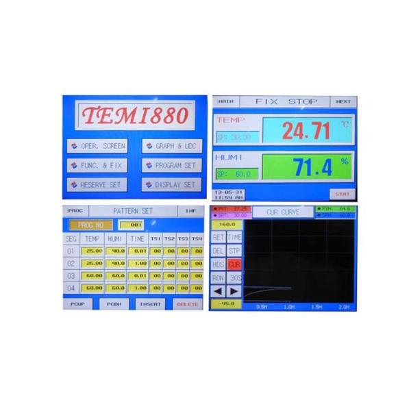 PLC controller High Low Temperature Humidity Test Chamber For LED and Rubber