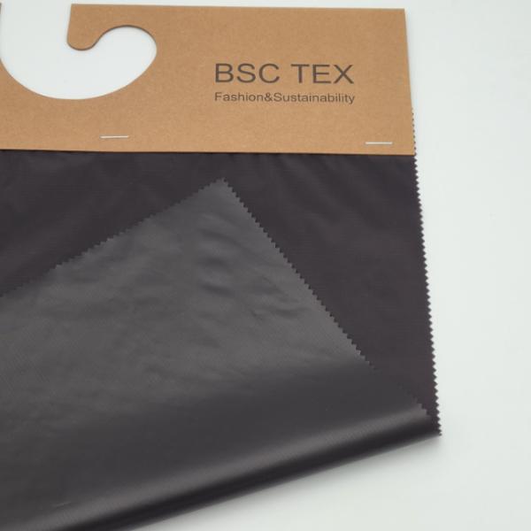400T 0.15 Recycled Ripstop Nylon Fabric PU Coating 45gsm 20d Ripstop Nylon Fabric
