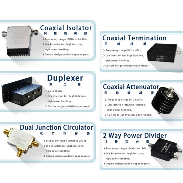 2 Way RF Passive Components Power Splitter With SMA Connector 0.8-8GHz Power Divider