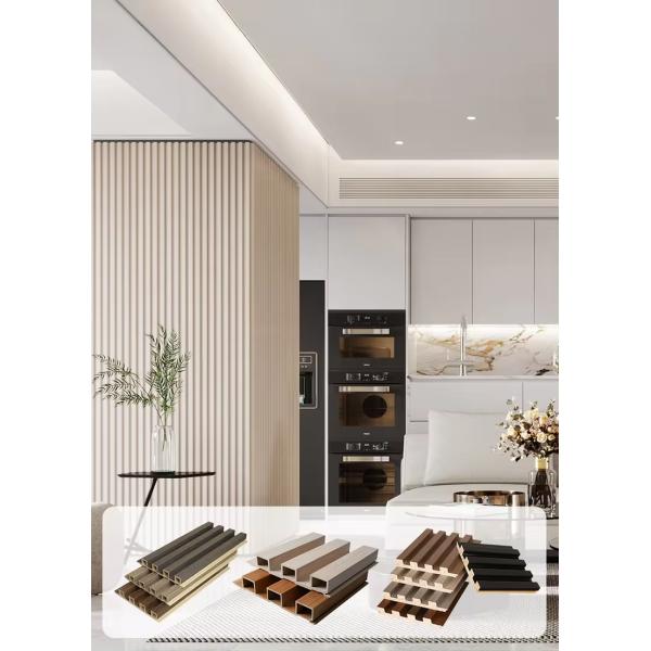 Interior Wpc Wooden Wall Panel with 160*24mm Size and Sound-Absorbing Performance