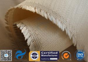 China 600g 18oz Brown Satin Fiberglass Silica Fabric For Kiln Heat Insulation Seal wholesale