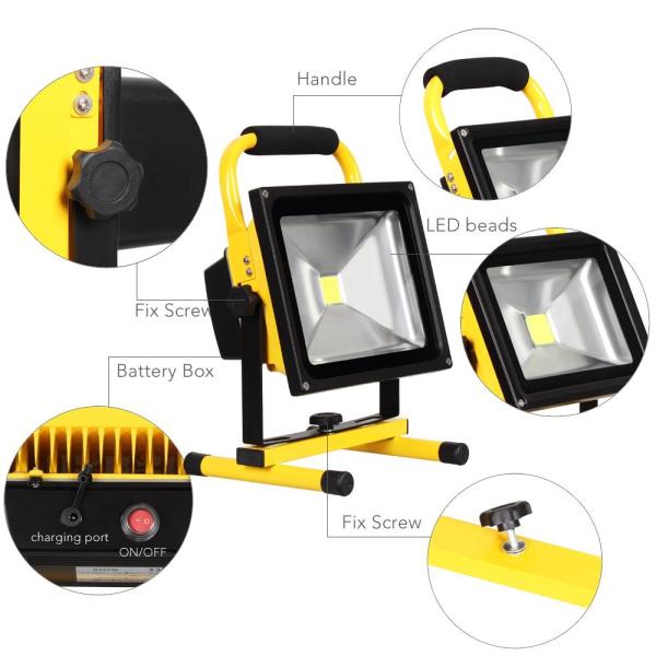 2020 Rechargeable IP65 waterproof outdoor Led Flood Lights with high lumen and high quality