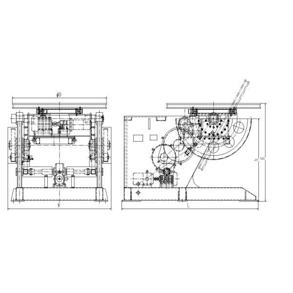 France Schneider 10 Ton Pipe Roller Rotary Welding Positioners 0.06-0.6rpm