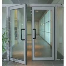 Tempered Glazed Aluminum Hinged Screen Doors Powder Coating