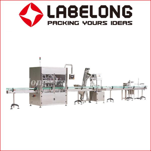 China Cream Ketchup Bottle Filling Capping Labeling Machine Automatic 4 Heads on sale