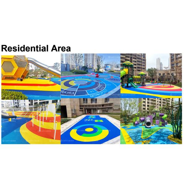 Multicolor Outdoor Playground Flooring Playground Crumb Rubber Granules EPDM