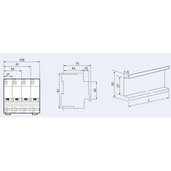 DZ47 1P 1A mini circuit breaker,mcb, good quality murray circuit breakers