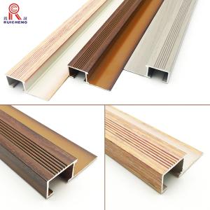 China Extruded Aluminum Metal Stair Nosing Safety Stair Straight Angles wholesale