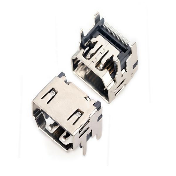 Quality 19 Pin Mini DP To HDMI Cable Connectors Adapter Type C Horizontal Socket Connector for sale