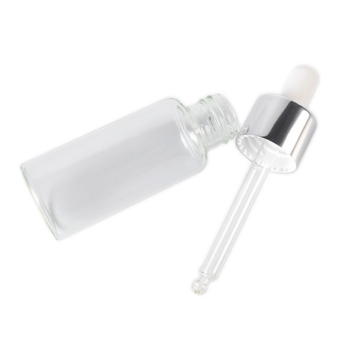 China K1003 Clear Glass Serum Dropper Bottles Nonspill Alkali Resistant on sale